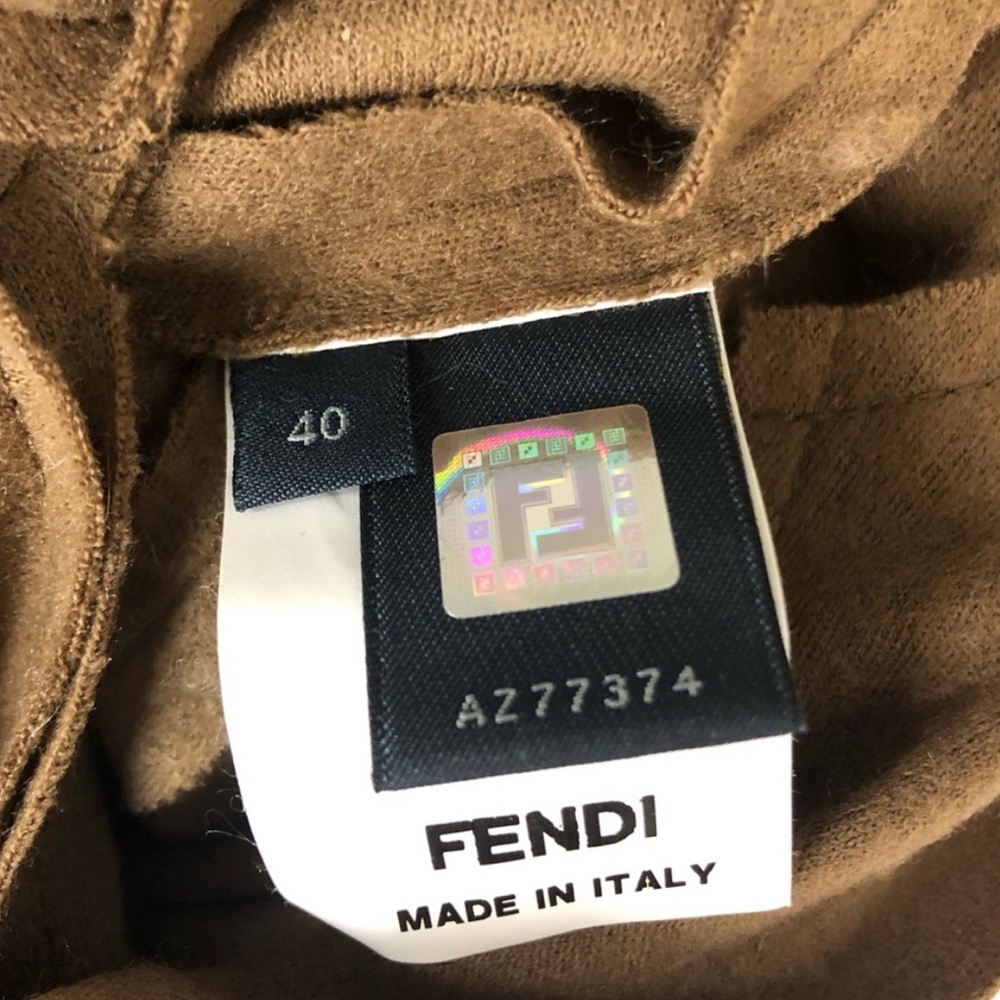 Fendi Dress Ruffle 100% Wool Sheath - Picture 7 of 11